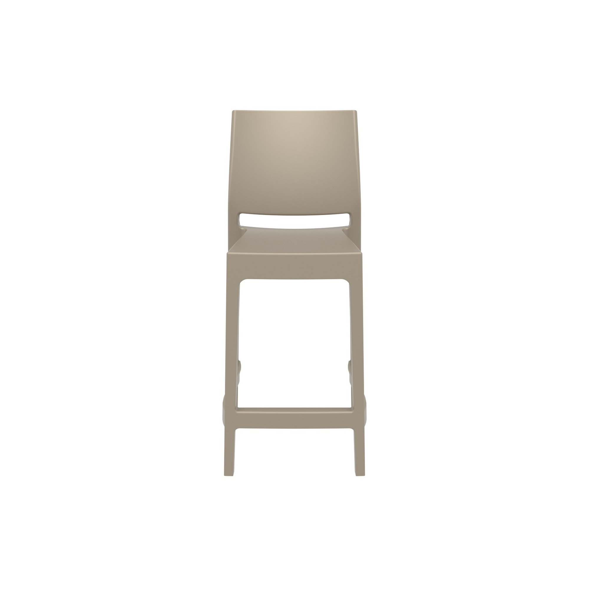Adrienne Outdoor Bar Stool, Taupe, 25.5"