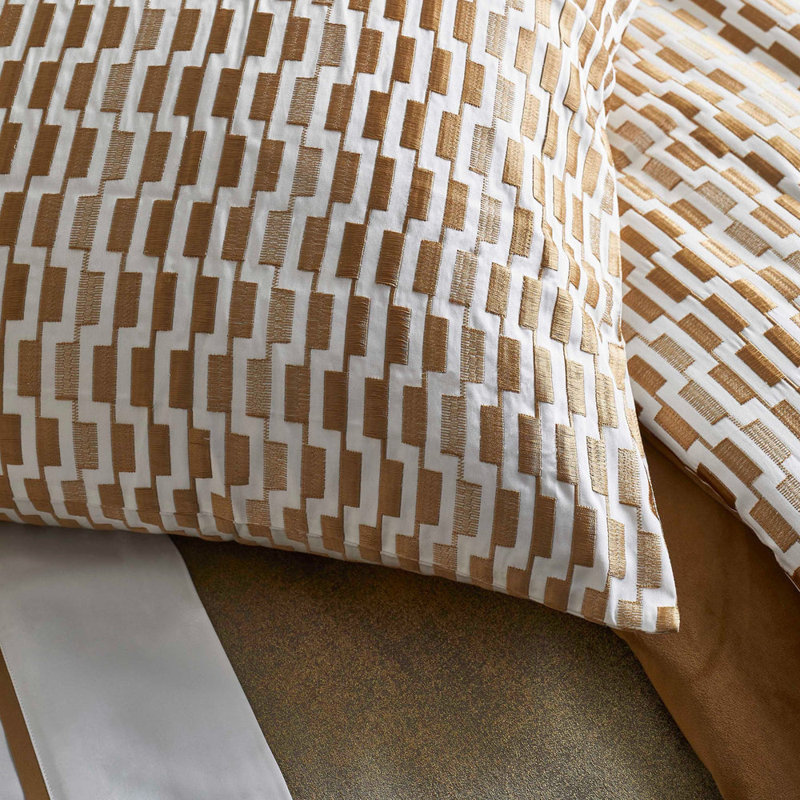 Ingot Square Pillow Cover & Insert, Gold