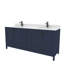 Meuble-lavabo double 72 po avec plateau en quartz blanc Rooh-101808800-101808802