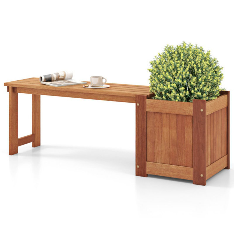 Boîte à fleurs en bois de teck