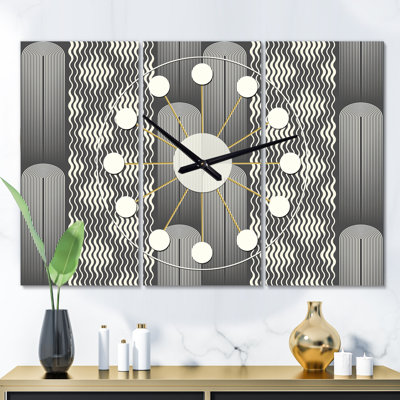 Mid-Century Metal Wall Clock