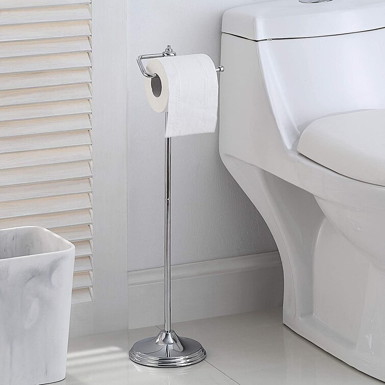 SunnyPoint WY-SPTP01 Bathroom Free Standing Toilet Paper Holder with Reserve Function