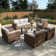 7- Person Outdoor Wicker Patio Conversation Furniture Set