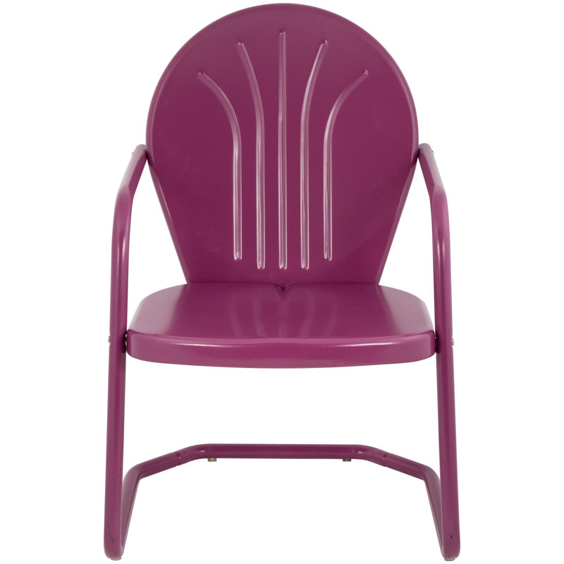 Fauteuil tulipe rétro d'extérieur 34 pouces, Mauve