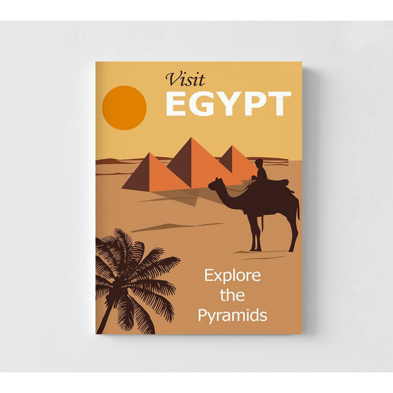 Égypte, affiche de voyage, affiche égyptienne, affiche de voyage, Tanné, Reproduction encadrée sans passe-partout