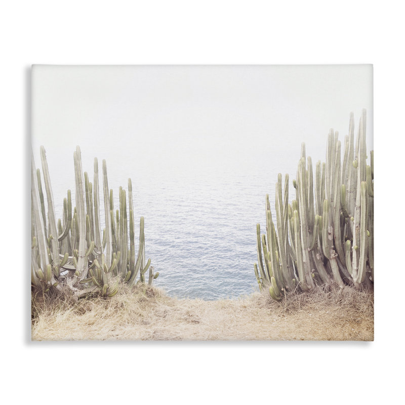 «Seaside Cacti Plants», art mural sur toile par Sissi et Seb, H 16 po x l 20 po