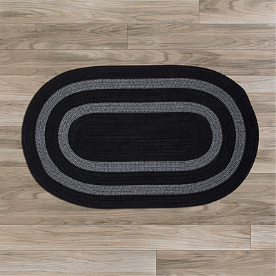 Van Cleef Hand-Woven Black Area Rug