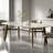Elegant Natural Marble Dining Table Set-104090954