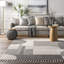 Tapis géométrique gris clair / ivoire Joëlle-1358000375