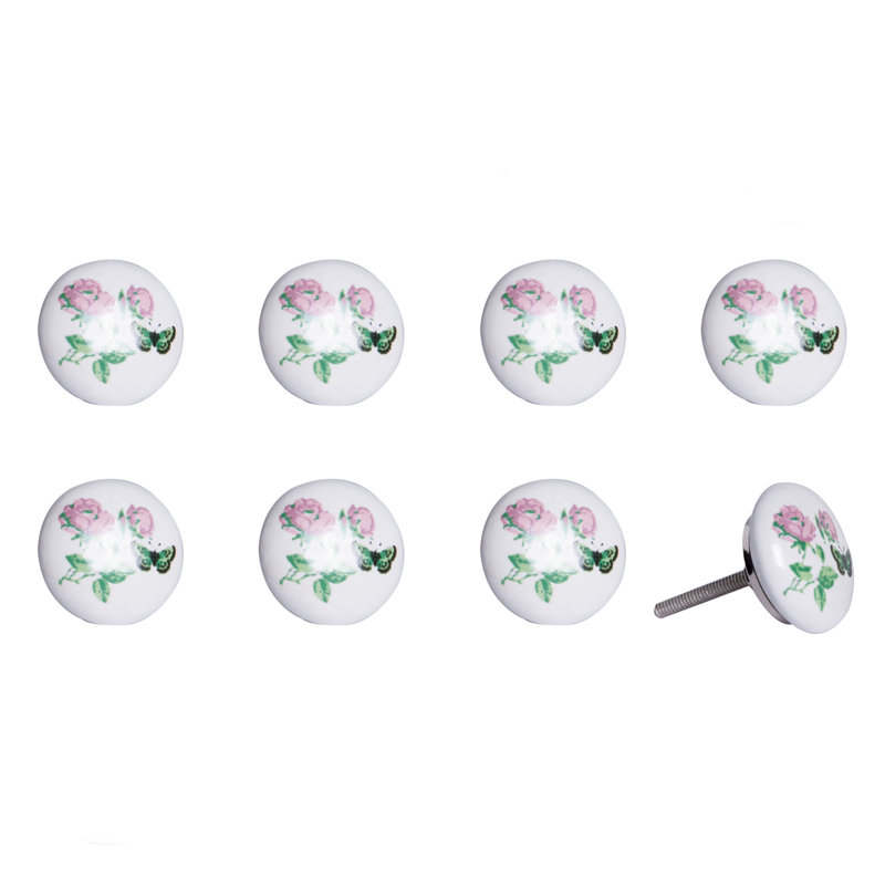 Hand Painted 1 1/2" Diameter Mushroom Knob Multipack