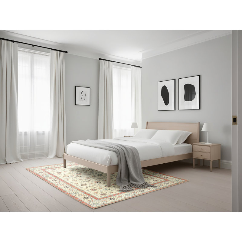 Mahnoor Floral Indoor Rug, Rectangle 5' x 7'