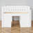 Full Size Low Loft Bed, Front Chalkboard Panel, Storage Cabinet And Shelves, Contemporary, Kids Bedroom-51453590