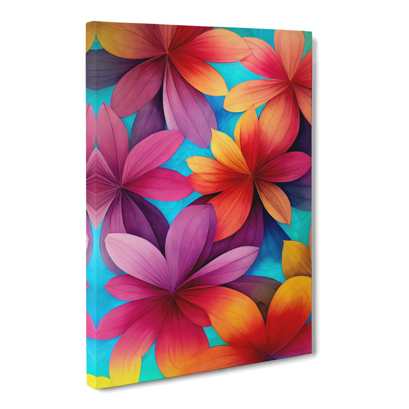 Berdina Floral Hydrodipped - Wrapped Canvas, 60cm H x 40cm W x 3cm D