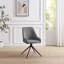 Ophelia Luxury Fabric Upholstered Swivel Dining And Office Chair With Metal Legs-738289895