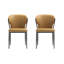 Chaise rembourrée en cuir brun clair Kirsten-1417792037