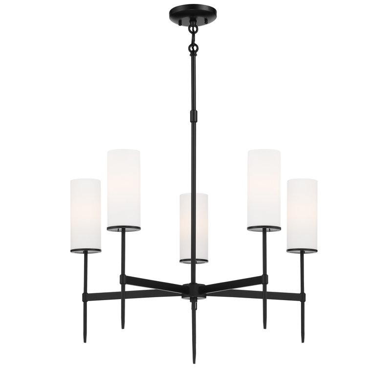 Latitude Run First Avenue Coal With Etched White Chandelier
