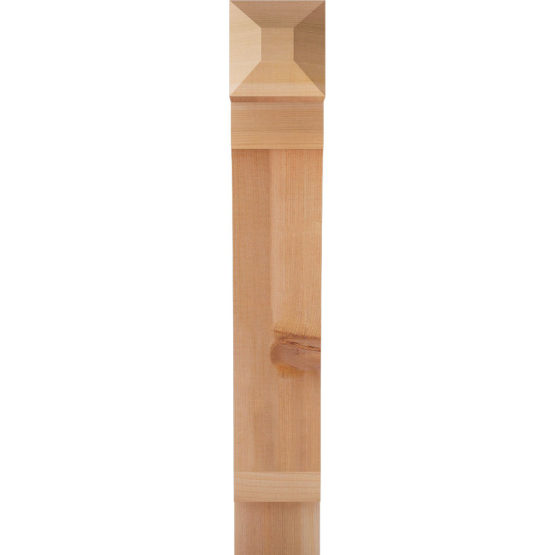 H Support en bois / corbeau, Western Red Cedar (Smooth), H 26 po x l 3,5 po x P 14 po
