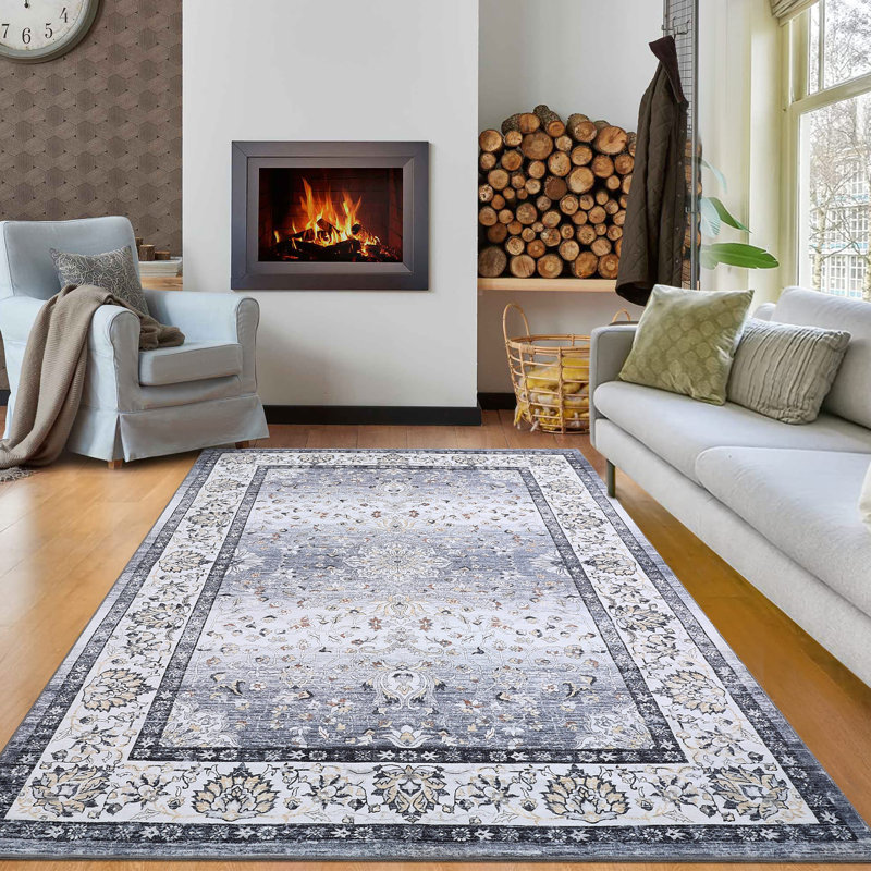 Tapis rétro antidérapant et antidérapant pour salle de bain, Rectangle 9 pi x 12 pi