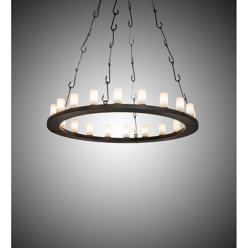 Rustic Lodge 20 - Light LED Chandelier
