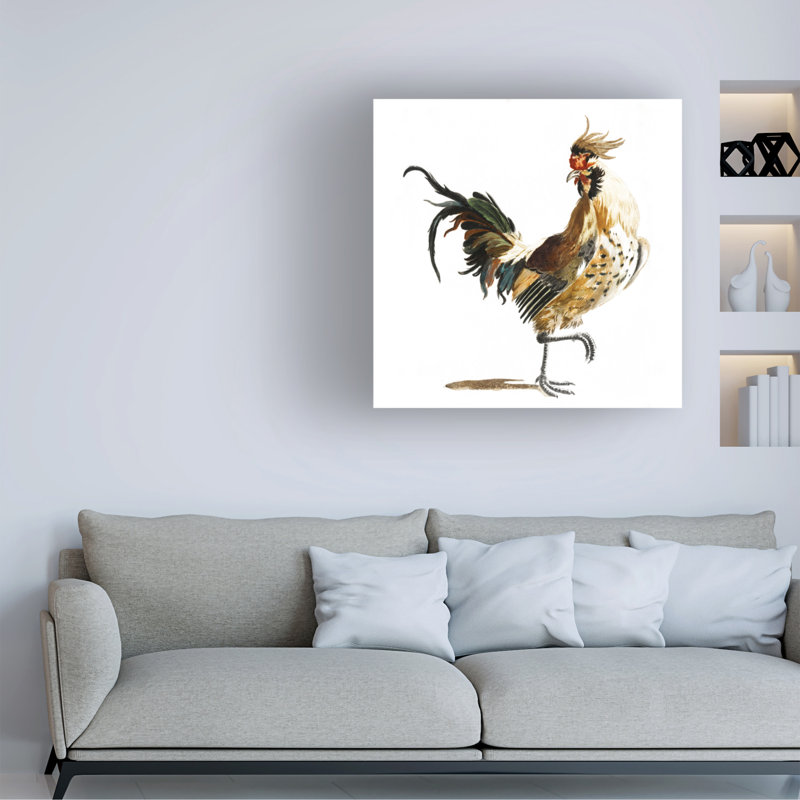 «Teyler Roosters I» bolognique sur toile, H 14 po x l 14 po