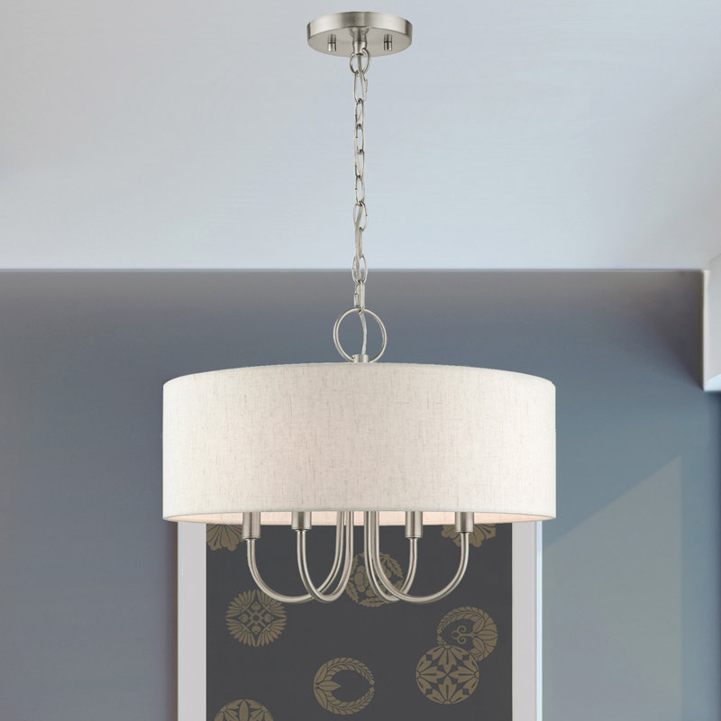 Miala 4 - Light Shaded Pendant, Brushed Nickel