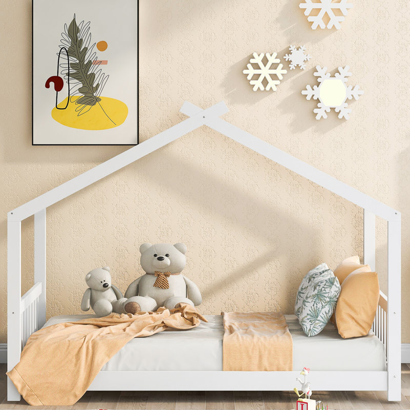 Lit plateforme House, Blanc