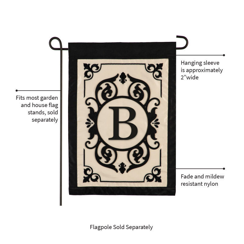 Drapeau de jardin en nylon 18 x 13 po Cambridge, E