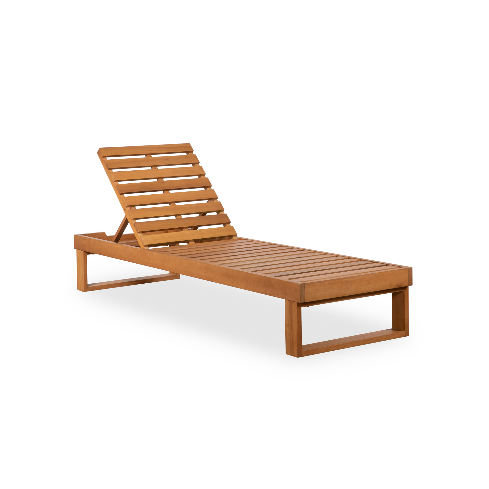 Merritt Eucalyptus Outdoor Chaise Lounge