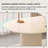Cream Style White Sintered Stone Office Desk, Semi-Circular Design with Drawer Cabinet-646021273
