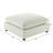Caylie Ivory Fabric Ottoman