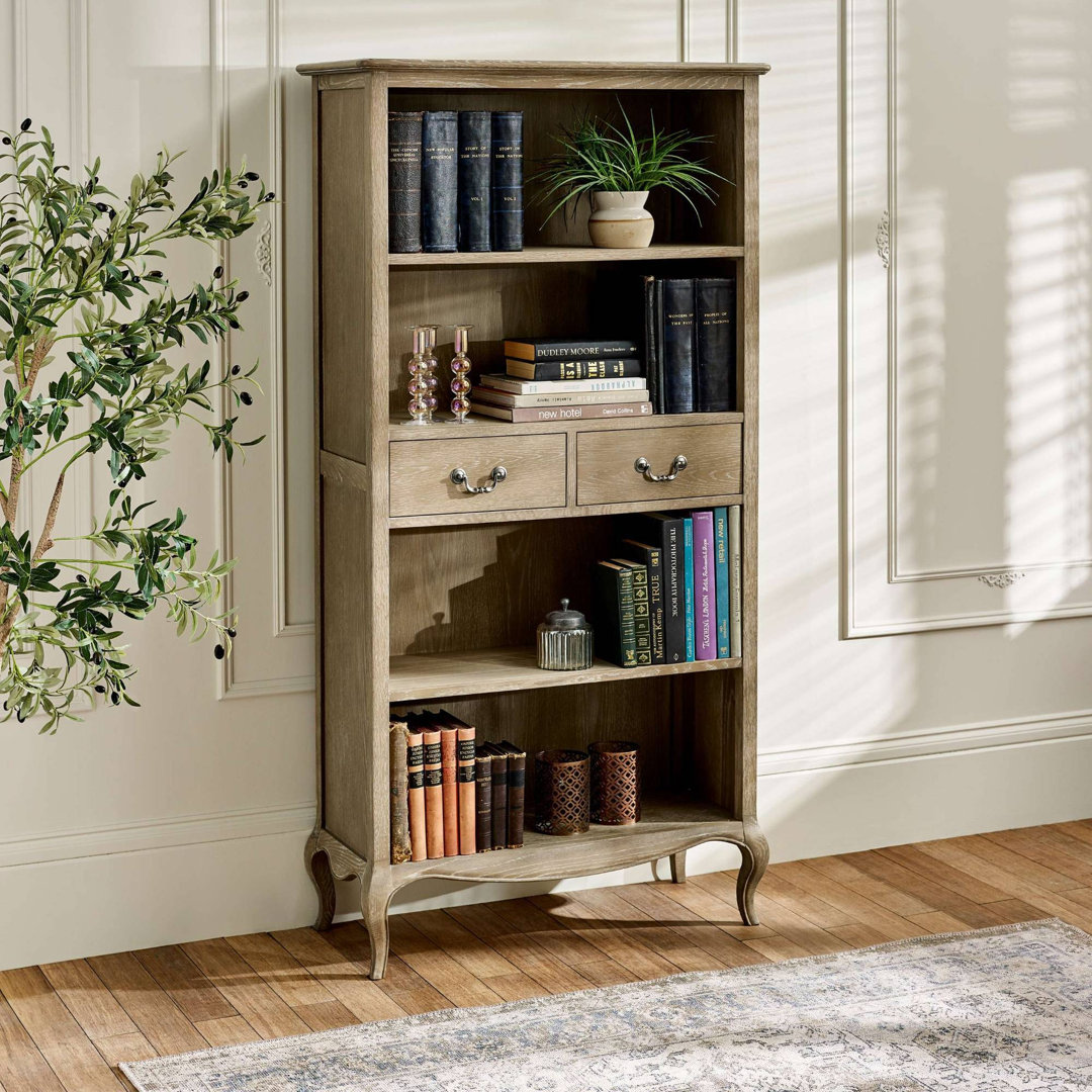 Ammon 180cm H x 90cm W Solid Wood Bookcase