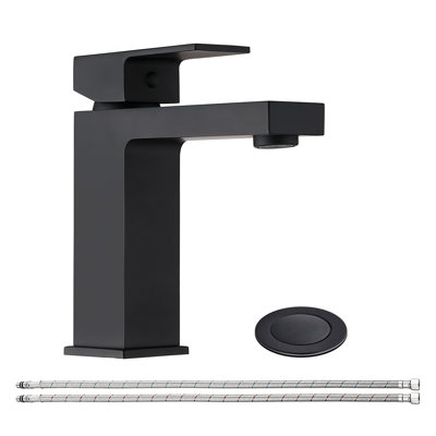 Single-Hole Single-handle Bathroom Faucet with Drain Assembly