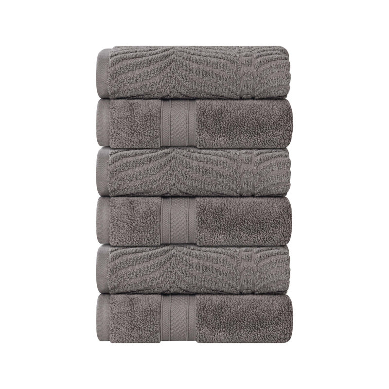 Débarbouillette en coton jacquard Fruitville, Gris anthracite