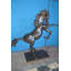 Statue originale 6 de 8 chevaux par Attilio De Luca - Taille: L 74 po x l 19 po x H 45 po.