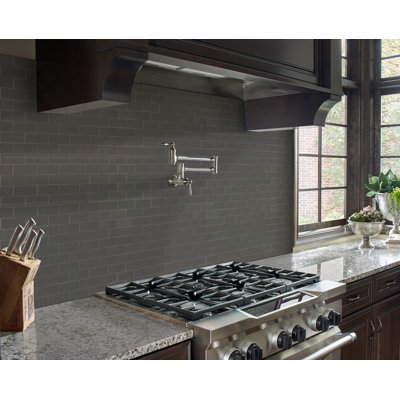 Subway 12 in. x 12 in. Glossy Glass Mosaic Wall Tile