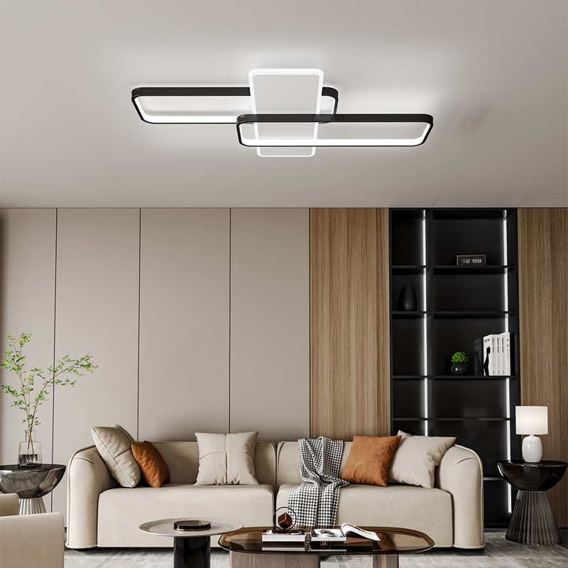 Ayris Chandelier 2Light-110cm LED Flush Mount, 7cm H x 90cm W x 60cm D