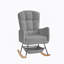 Fauteuil berçant gris Teddy