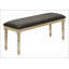 Banc, 48 po rectangulaire, rembourré, bois, entrée, salle à manger, cuisine, antique, tissu, bois massif, transitionnel