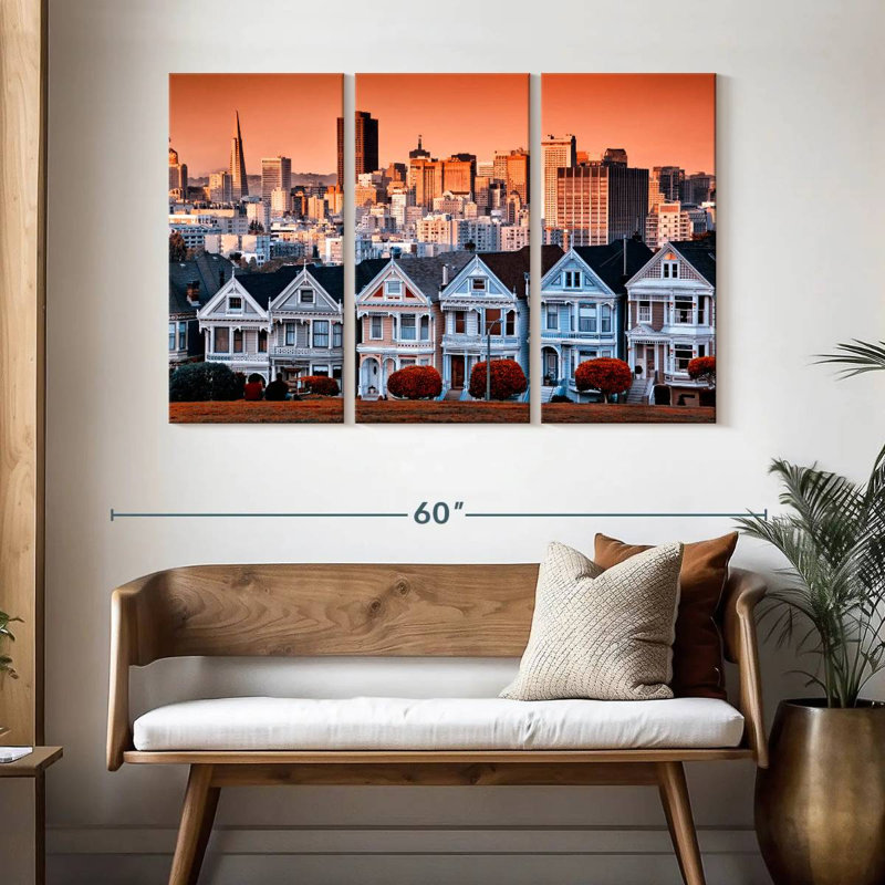 Lilie San Francisco Houses, 32" H x 50" W