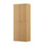 Armoire de rangement en bois cannelée de 72 po de hauteur avec portes, 6 tablettes de porte, organisateur, armoire polyvalente pour la cuisine, la salle à manger, chêne, l 30 po x P 15,75 po x H 72 po.-2019457091