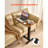 Overbed Table, Mobile Bed Side Table with 4 Wheels, Electric Lifting with Upgrade Button, Rolling Laptop Desk with Cup Holder, Height Adjustable Overbed Desk for Home, Office, Study-976521269