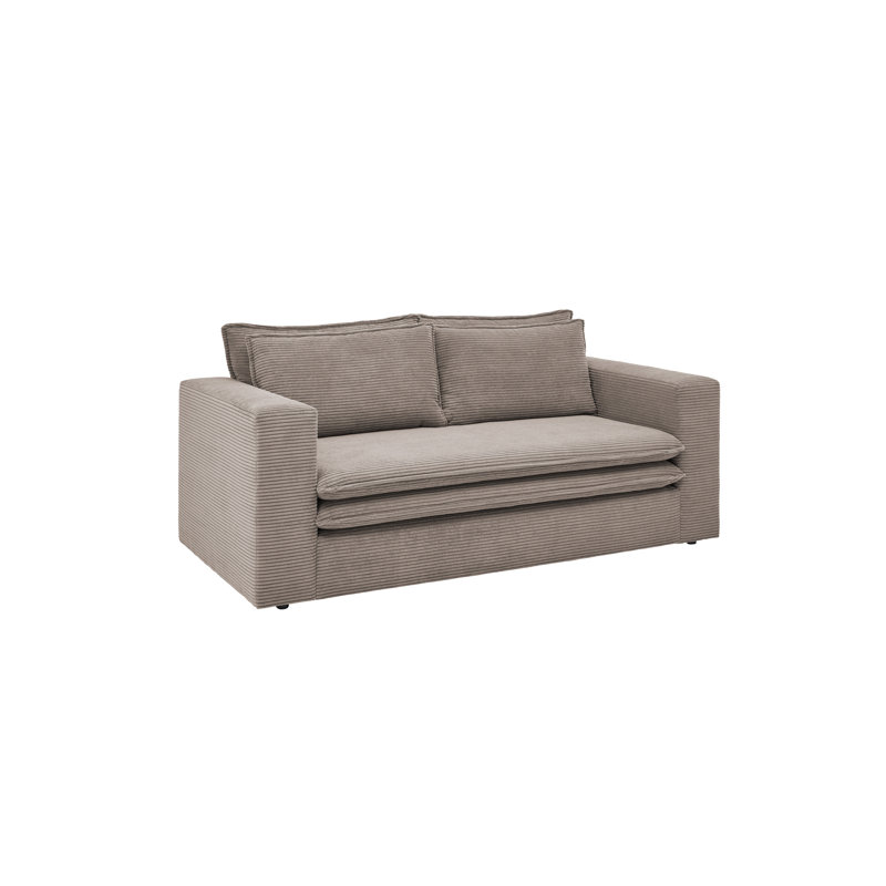 Adhavan 2 Seater Corduroy Sofa, Tan