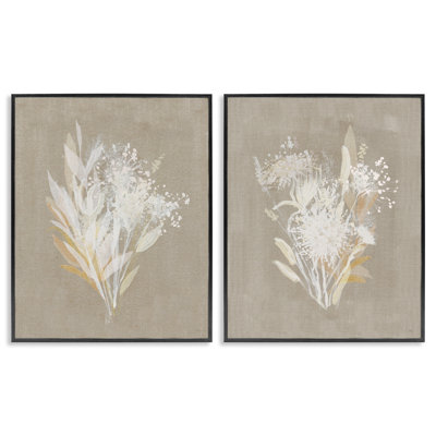Ensemble de 2 giclées encadrées Natural Herb Impression, design par Susan Jill