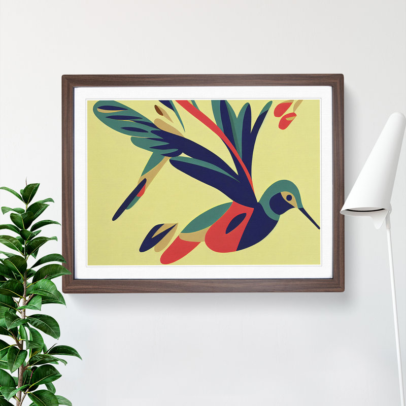 Blessed Abstract Hummingbird - Framed Print