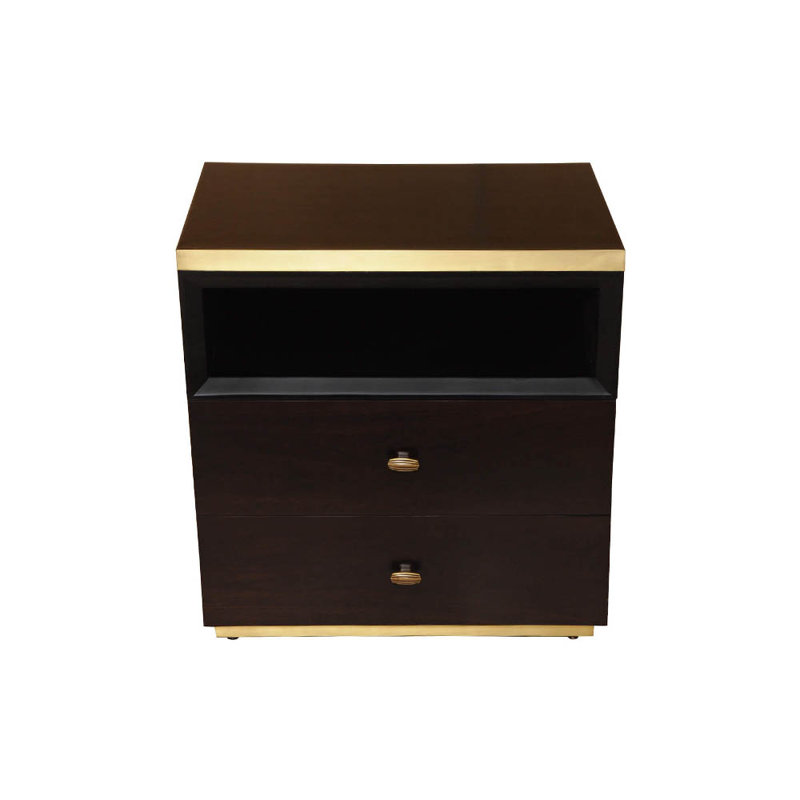 Laveryl 61cm W Solid Wood Bedside Table