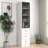 70.87" H Tall Bathroom Storage Cabinet With 1 Glass Door And 3 Drawer, Narrow Storage Unit, Floor Cabinet For Bathroom, Living Room, Entryway, Kitchen