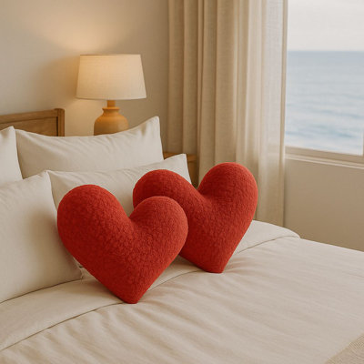 Coussin rouge de qualité supérieure, 16,5 po x 17,7 po x 4,7 po | 100% polyester avec bourre en silicone | Lavable à la machine à 68 ° F | Parfait pour la décoration intérieure, le confort et le soutien | Idéal pour les canapés, les chaises et l'extérieur