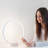Circle 15 in. Modern Integrated LED Table Lamp with 3-Way Dimming and USB Charging Port, Silver Finish-1326593081