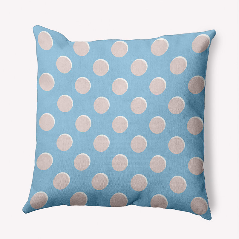 Coussin décoratif géométrique intérieur / extérieur en polyester, H 18 po x l 18 po, Carré