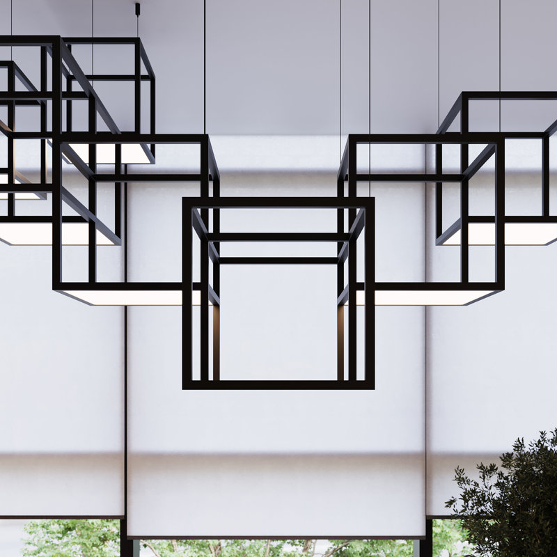 Cubix 12 - Light LED Chandelier, 6